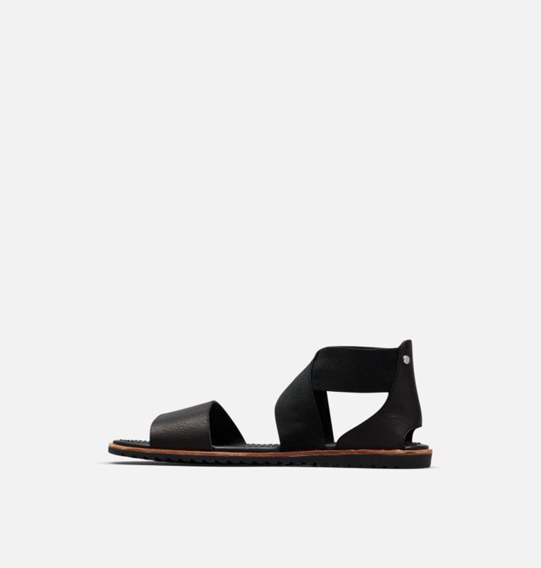 Sorel Dam Sandaler Svarta - Ella™ Flat - JUW-418057